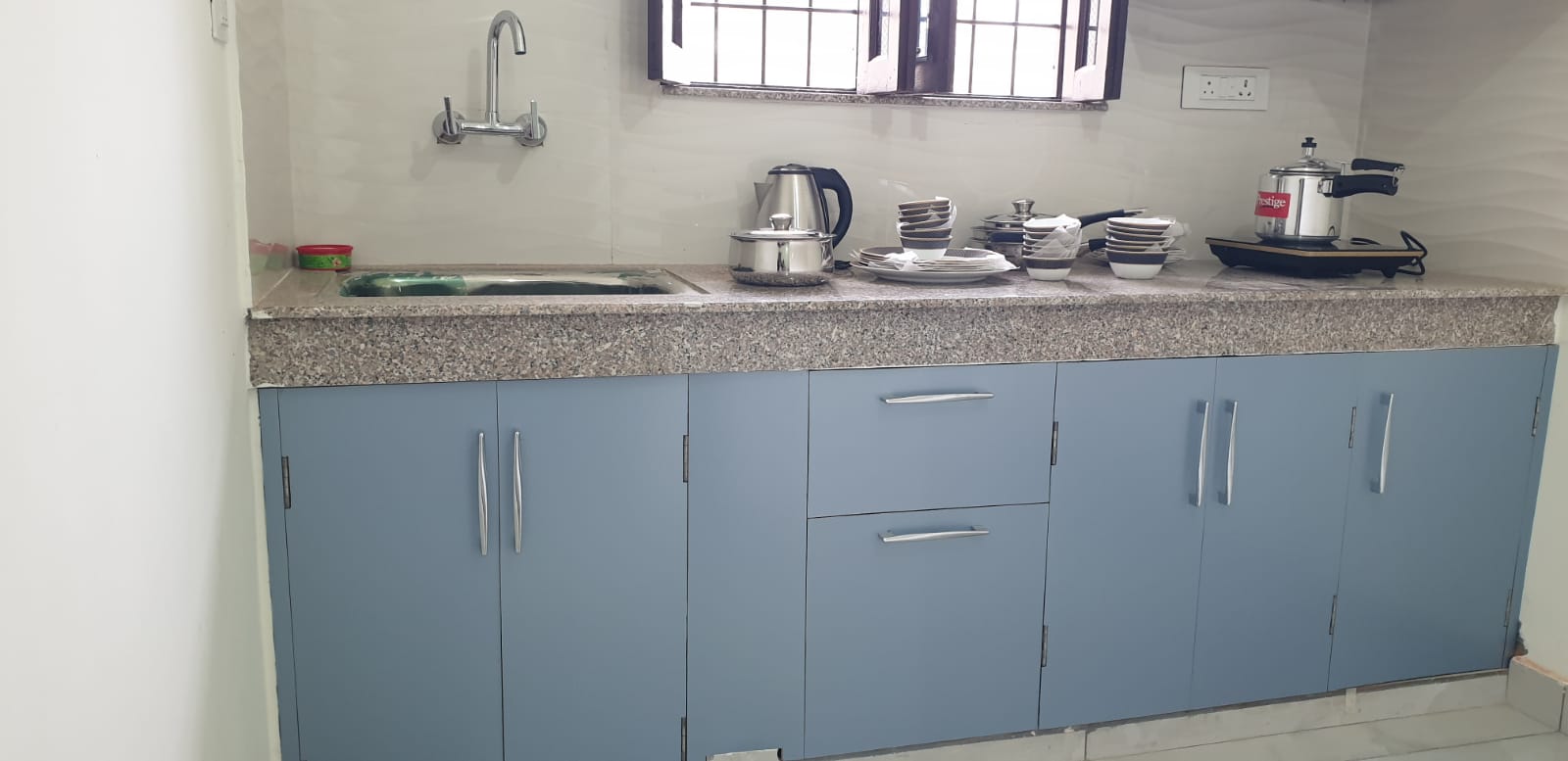 Full blue modular kitchen
