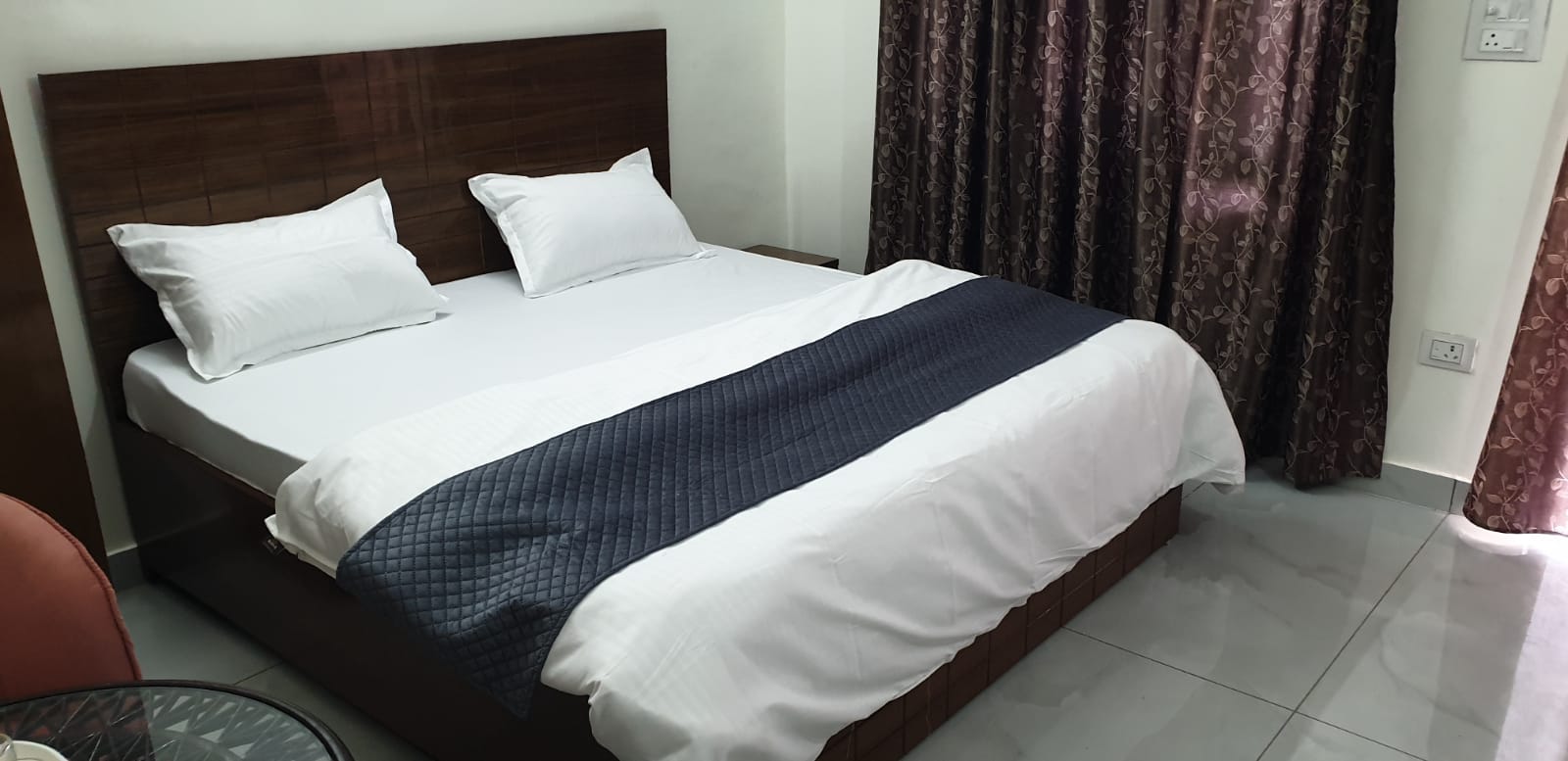 Double bed close-up